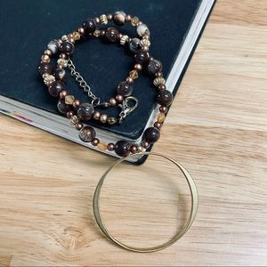 NECKLACE 🪐 NY&Co Beaded Pendant Necklace